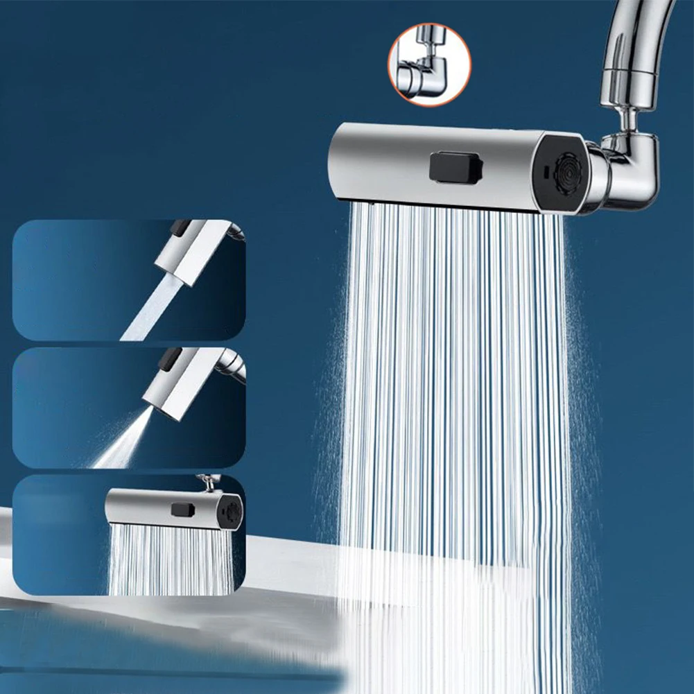 

Kitchen Faucet Sprayer Rotating Bubbler Filter Nozzle Anti Splash Extender Head Hree Mode Water-saving Spray Head Nozzle