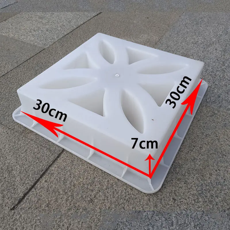 Ścienna forma do płytek wentylacyjnych, tradycyjna 3D forma do kwiatów Geo, pusty kwadrat, mocna betonowa cegła cementowa, antyczna 30cm/11,8 cala W