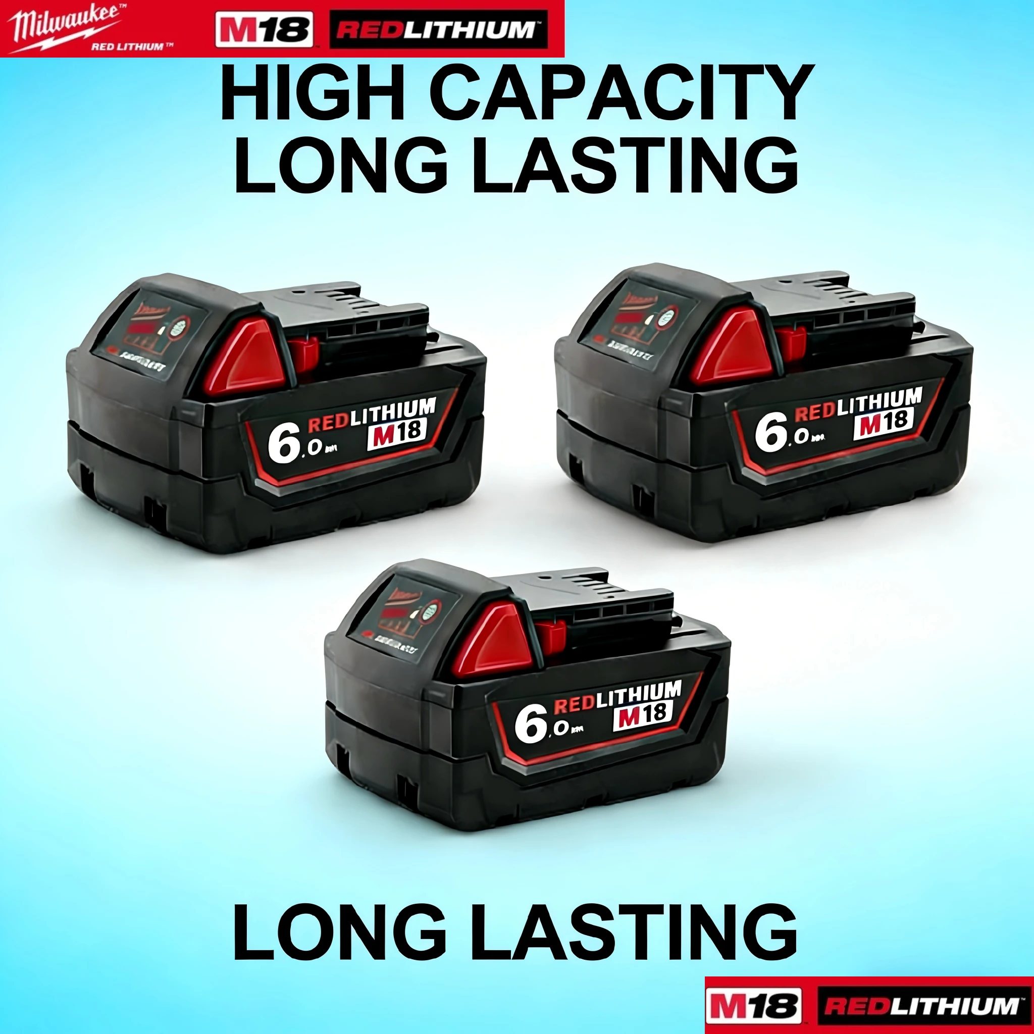 

2026 For Milwaukee M18 18V Li-ion 8000mAh high energy battery , original Milwaukee charger 48-11-1815