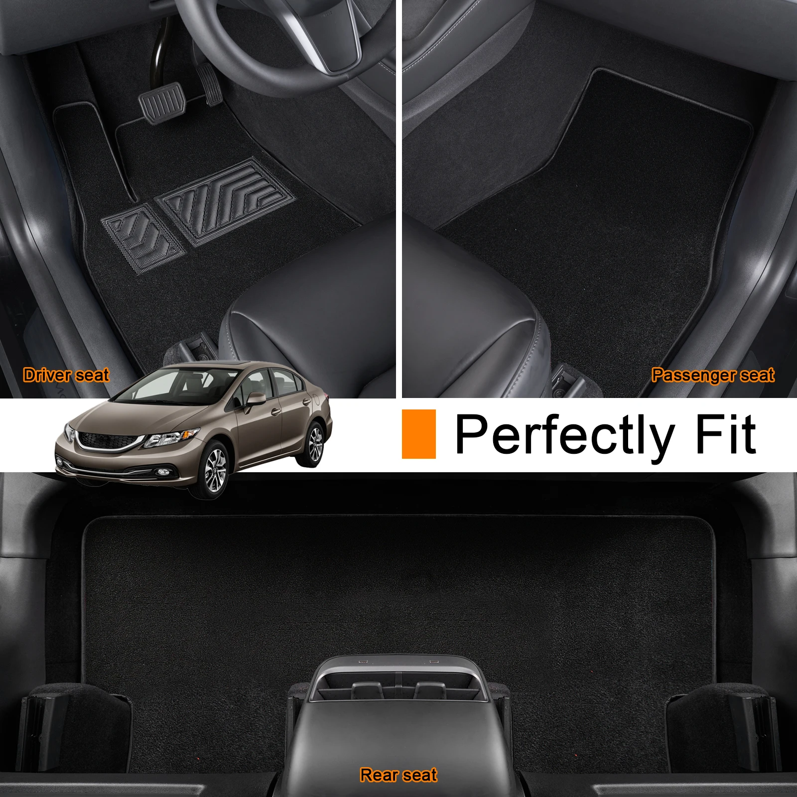 

Автомобильный коврик на заказ для Honda Civic 2012 2013 2014 2015, коврик, водонепроницаемый нескользящий протектор, аксессуары, детали