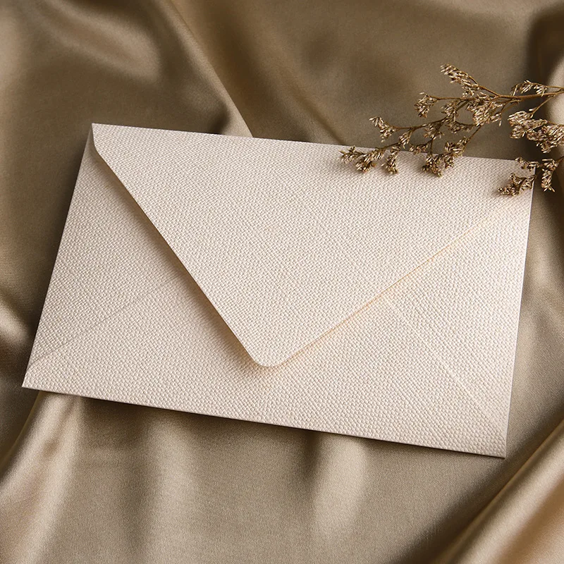 10 pcs linen brown paper envelope paper set retro style, suitable for Christmas and Valentine's Day and other festival