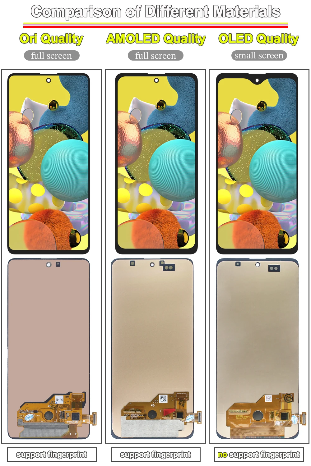 Super AMOLED LCD for Samsung Galaxy A51 5G LCD Display Touch Screen Digitizer Assembly Replacement for Samsung A51 5G A516 Phone