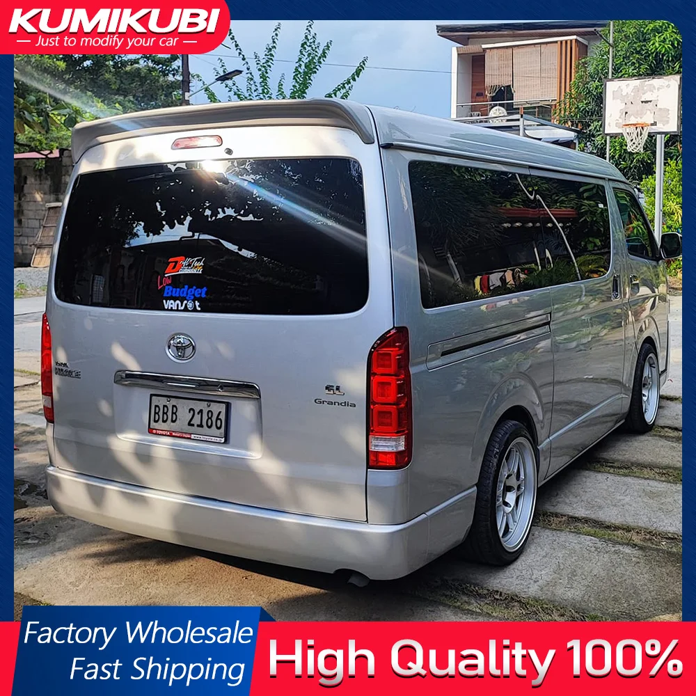 

High Quality ABS Plastic Material Rear Trunk Boot Wing Spoiler Car Accessories For Toyota Hiace Grandia GL 2015 2016 2017 2018