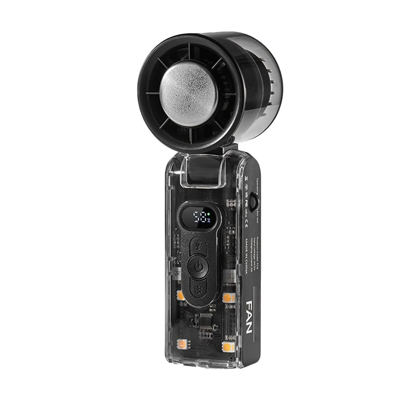 

Высокоскоростной турбовентилятор со светодиодной подсветкой Перезаряжаемый портативный ручной вентилятор Светодиодный дисплей Складной персональный охлаждающий вентилятор для домашнего офиса