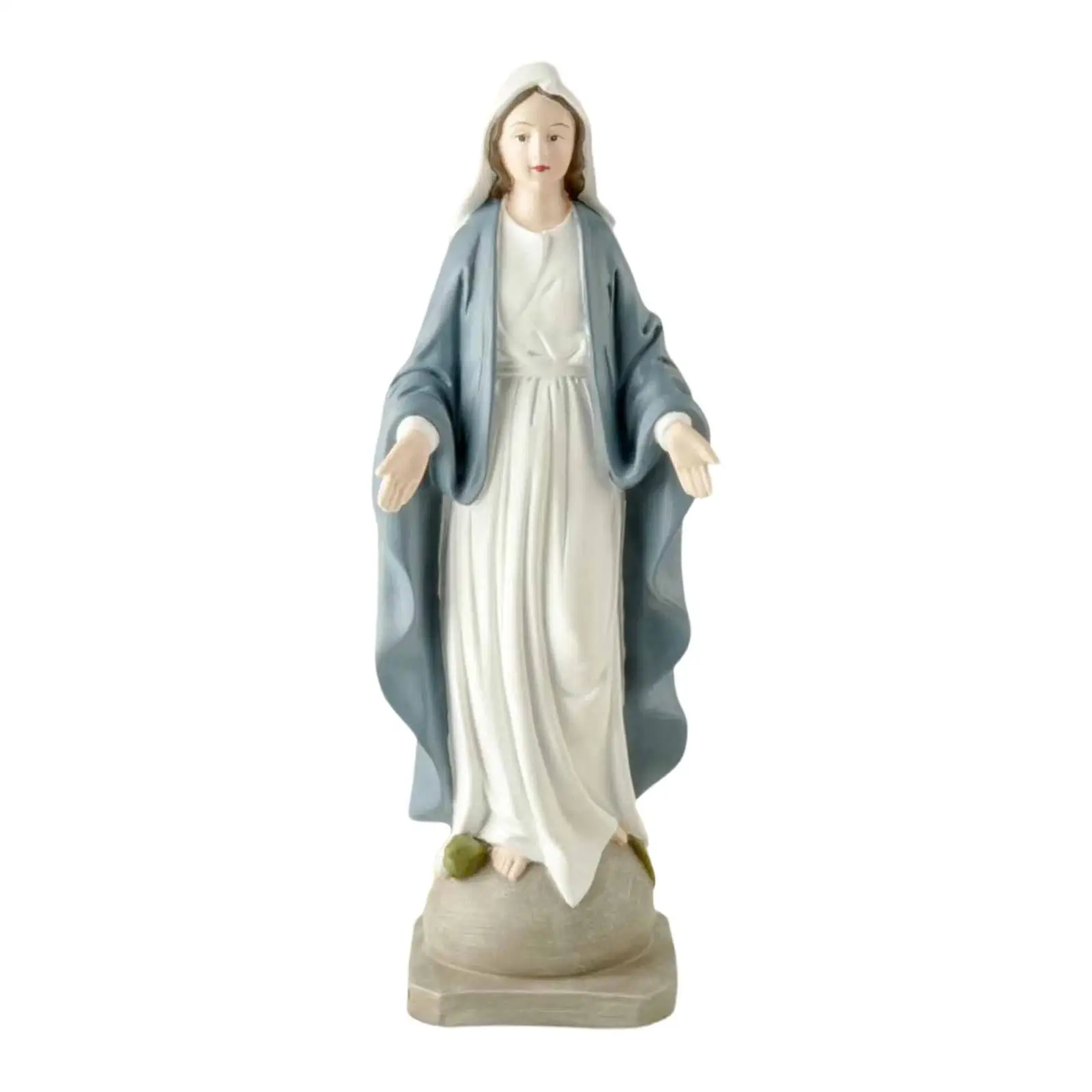 

Статуэтка Девы Марии, фигурка Богоматери Милосердия, расписанная вручную, религиозный подарок, скульптура Благословенной Матери Марии для шкафа, на свадьбу, на Рождество