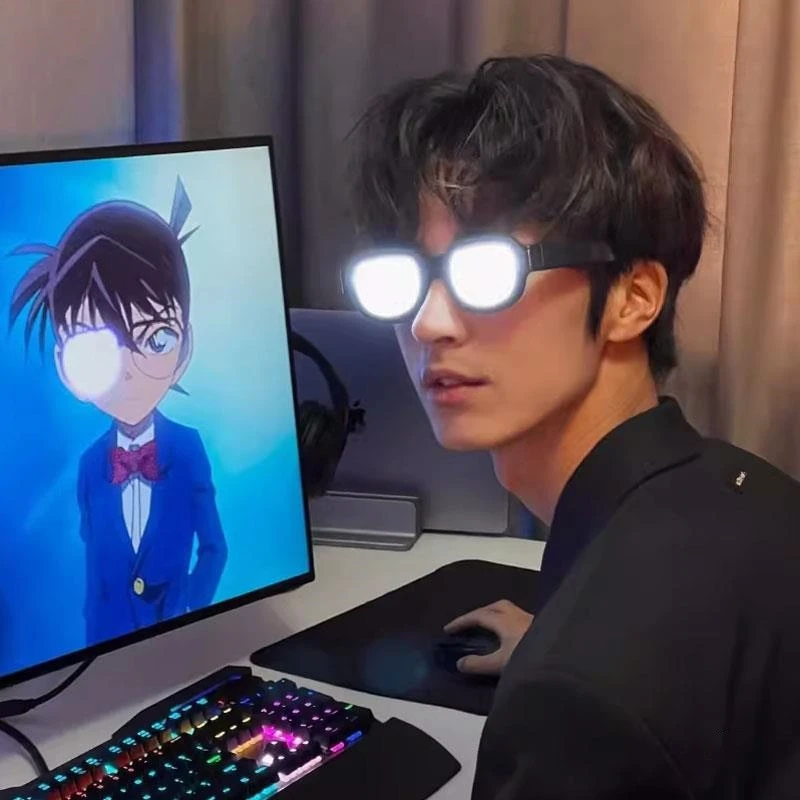 

LED Tech Glasses Conan Terminator Personalised Dress Up Spooky Prom Performance Glasses for Hallooween Party cosplay