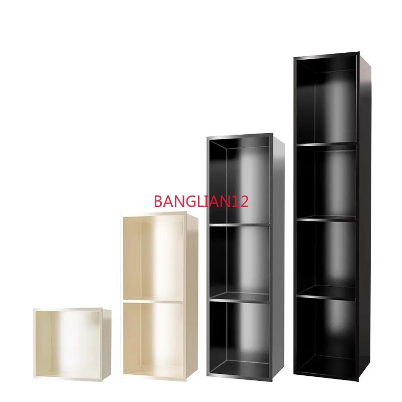 Stainless Steel niche Bathroom Embedded TV niche Metal Finished Toilet Shower Room Rack