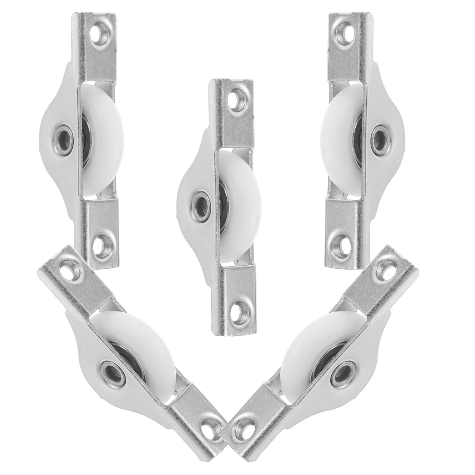 5Pcs Sliding Door Roller Window Pulleys Steel Smooth Quiet Sliding Glass Wardrobe Cabinet Closet Gate Rollers Replacement Wheels - view 2