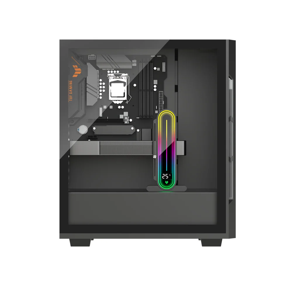 Soporte de gráficos ajustable, soporte de tarjeta de temperatura con iluminación, soporte deslizante Gpu, soporte de pantalla GPU