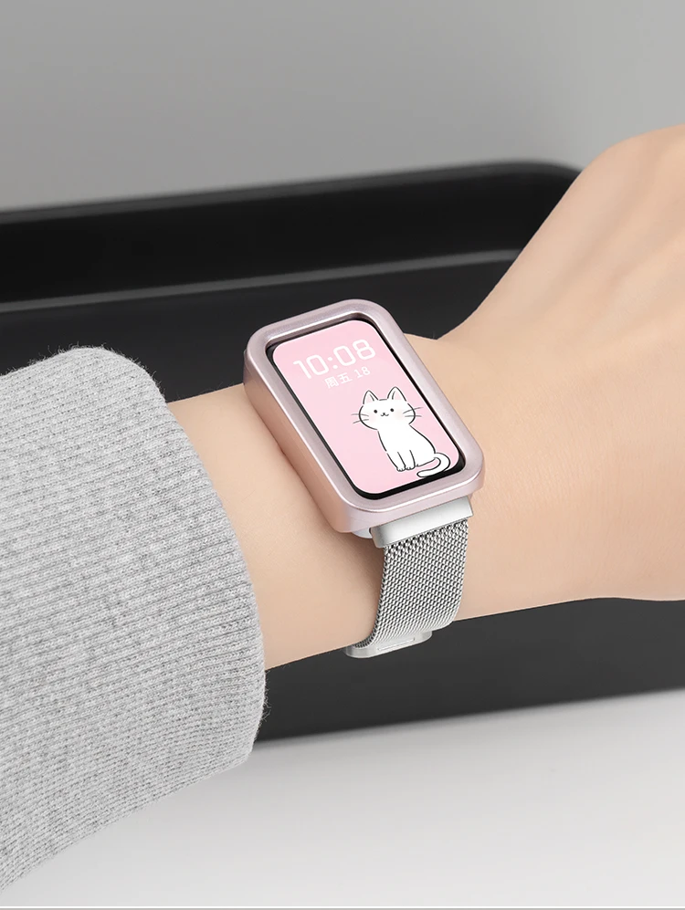 화웨이 밴드 10 9 8용 PC 중공 케이스 보호 쉘 범퍼 보호 커버 (코레아 화웨이 밴드10 NFC 9 8 NFC 액세서리)