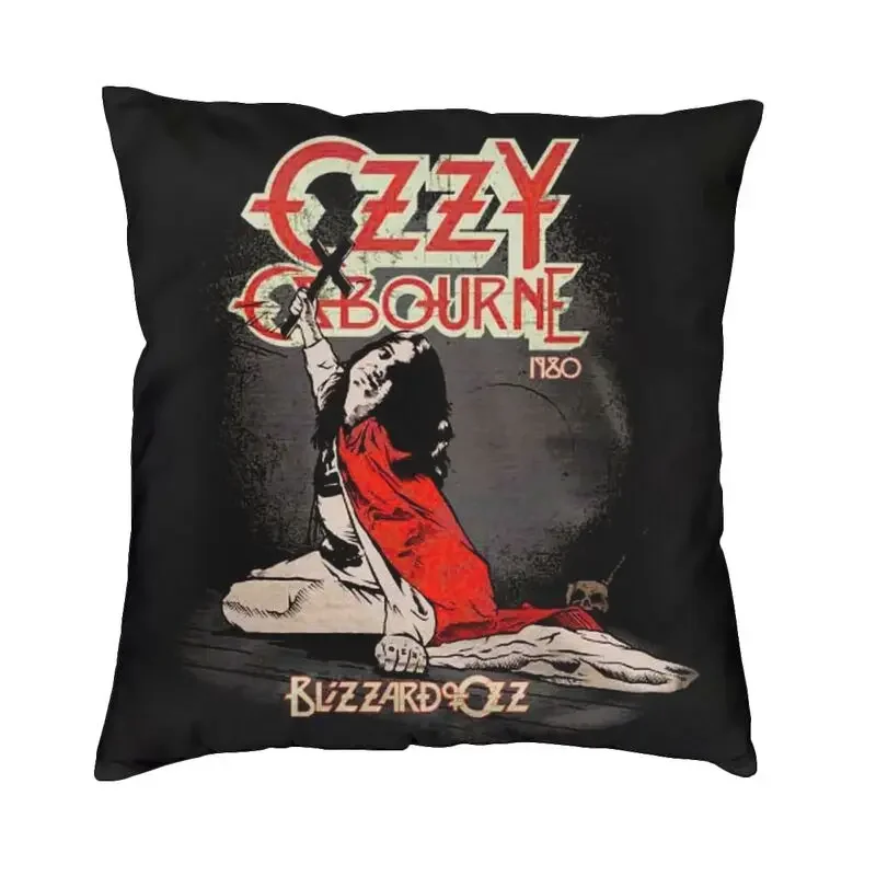 Luxury Ozzy Osbourne Cushion Cover 45x45 Polyester Heavy Metal Rock Music Singer Throw Pillow Case Sofa Square Pillow