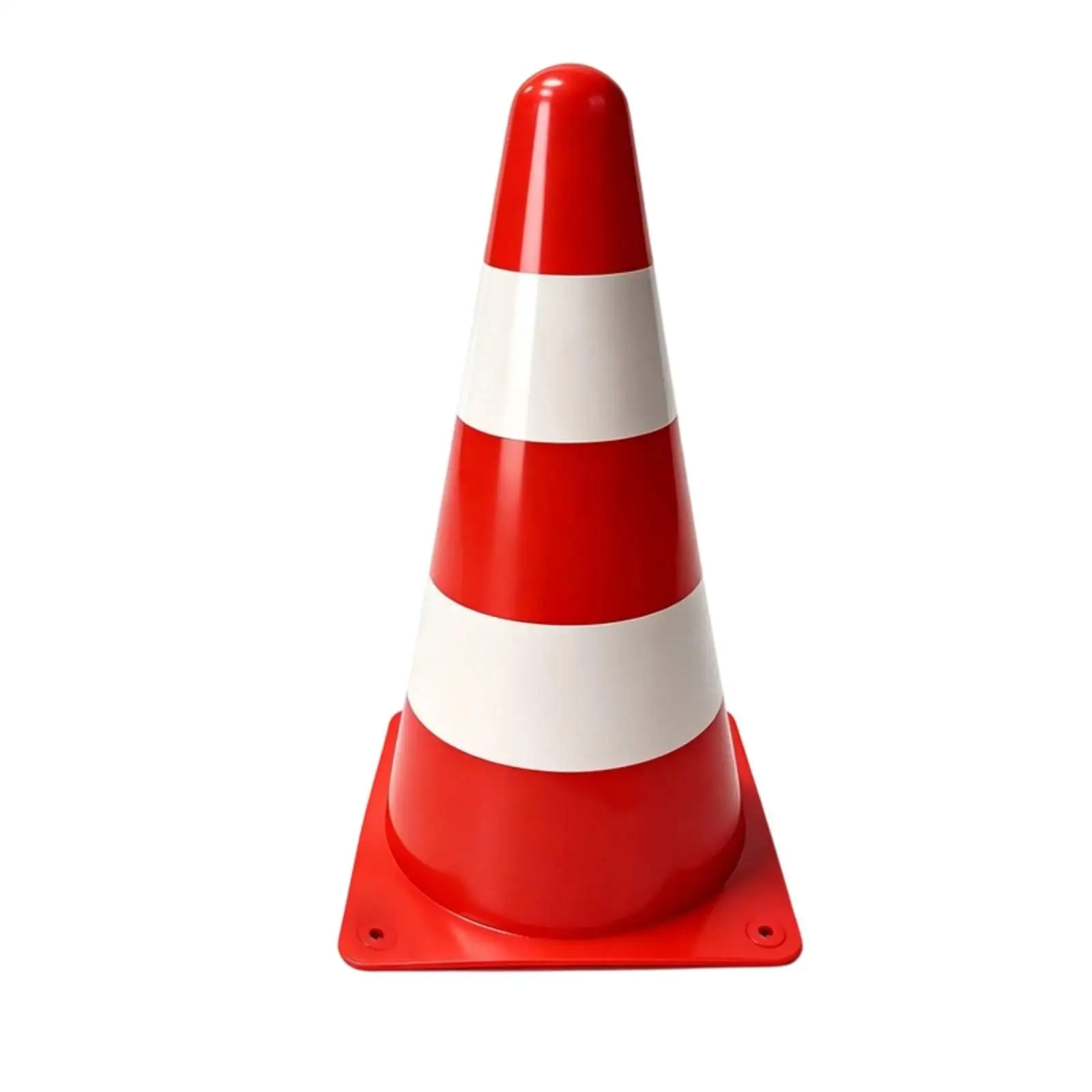 Road Marking Cone with Pre-Drilled Base Holes Pressure-Resistant Stackable Agility Cone with Reflective Bands for Guidance,