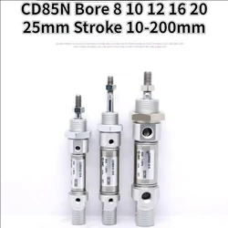 SMC Type Iso Pneumatic Cylinder C85 Air Cylinder Standard Double Acting Single Rod CD85N Bore 8 10 12 16 20 25mm Stroke 10-200mm