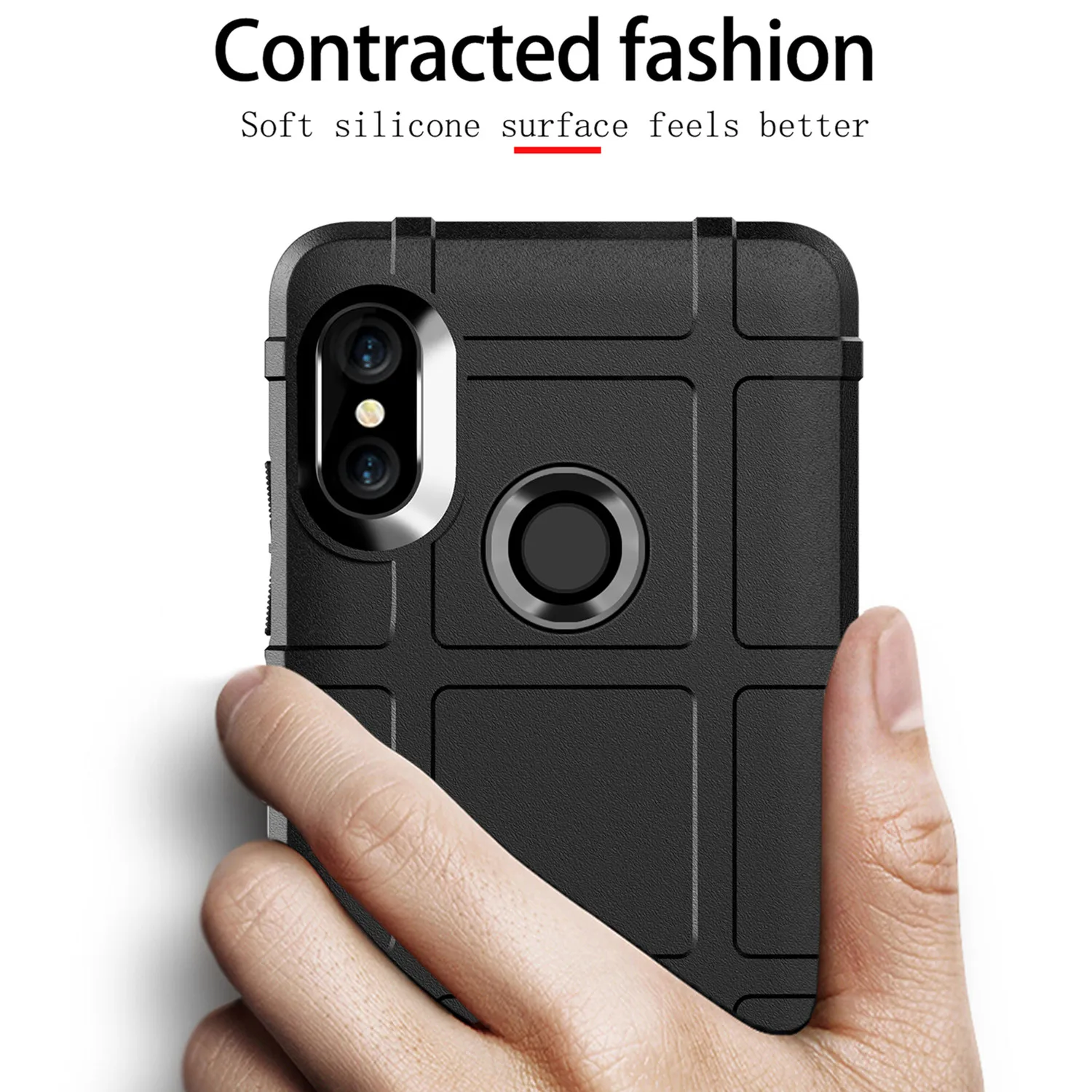Rubber Case for Xaomi Redmi Note 5 Pro 5pro 6 Shield Shockproof Phone Cover for redmi note5 6 pro Anti-Slip Grid Silicone Cases
