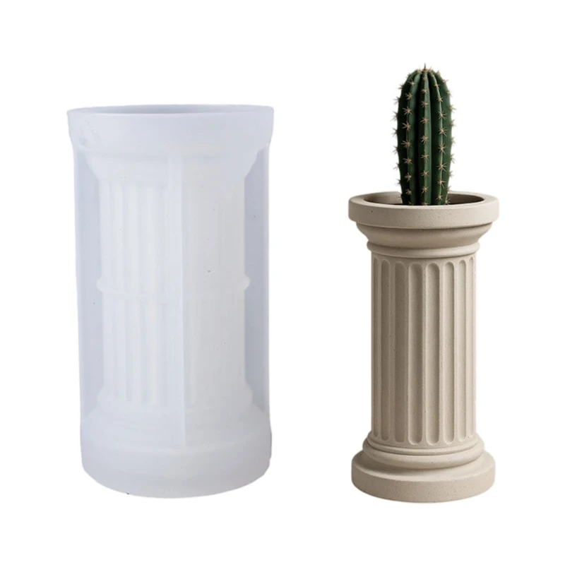 367C Garden Silicone Mold Creating Roman Column Planters Suitable for Home Decors Craft Projects Jewelry Holders Versatile