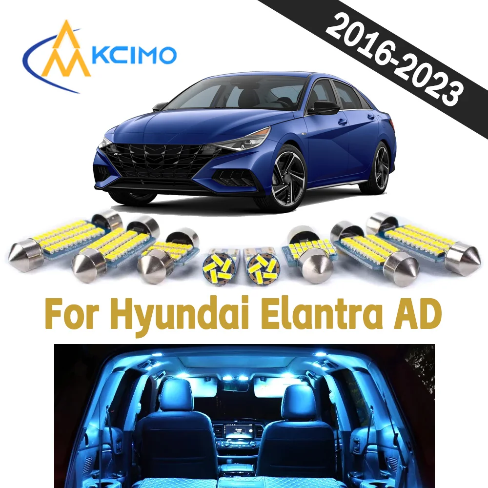 

Durable Auto Interior LED Light Kit For Hyundai Elantra AD 2016-2023 CANBUS Bright Wear Resistant Vehicle Indoor Lighting Bulbs