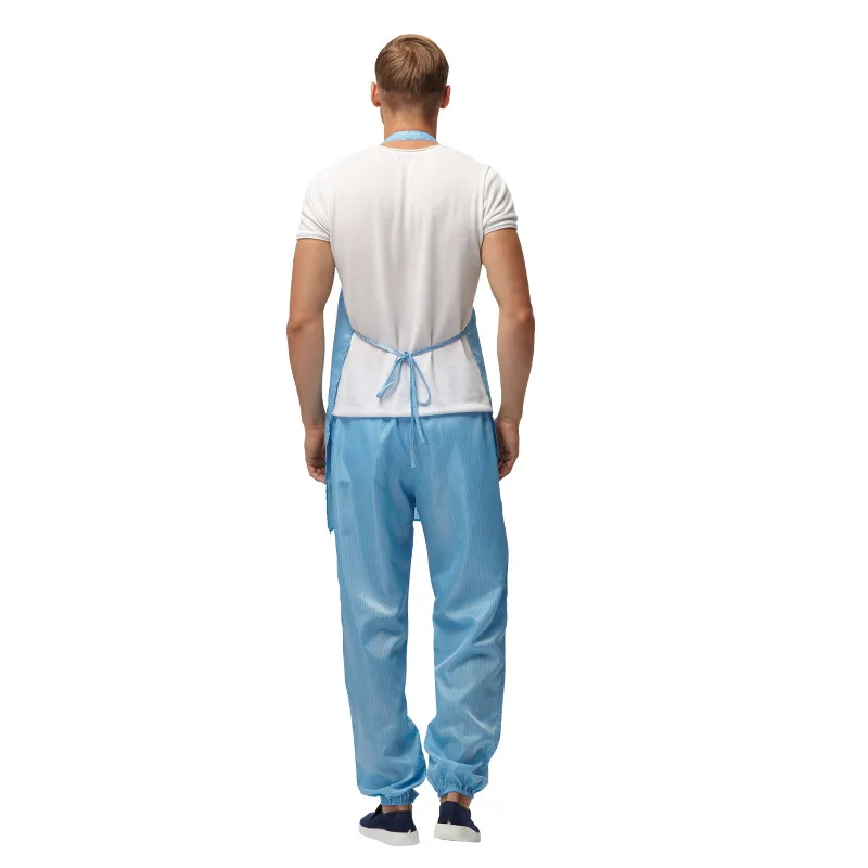 H-1134 ESD Anti-Static Apron, Conductive Fabric Workwear with Pocket, Customizable for Lab/Pharma/Electronics