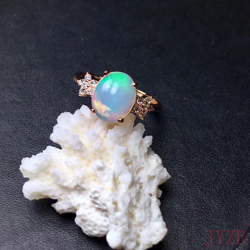 

Natural style Opal Opal Ring S925 Sterling silver Exquisite stylish wedding charming jewelry ladies free shipping