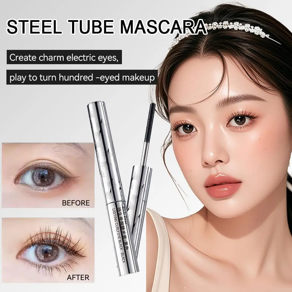 

1pcs Silk Fiber Matte Mascara Makeup Ultra-Fine Brush Lengthens Eyelashes Waterproof Fast Dry Brown Black Curling Mascara