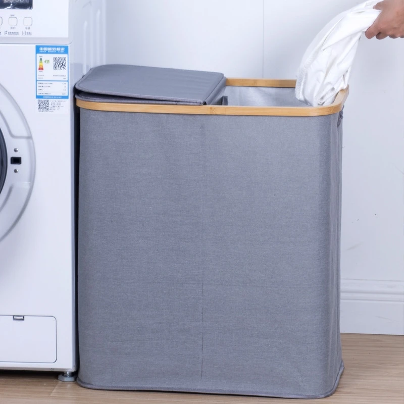 

Laundry Basket Foldable Clothes Hamper Handles Large Capacity Bathroom Storage Organizer Home Bedroom Durable Collapsible Design