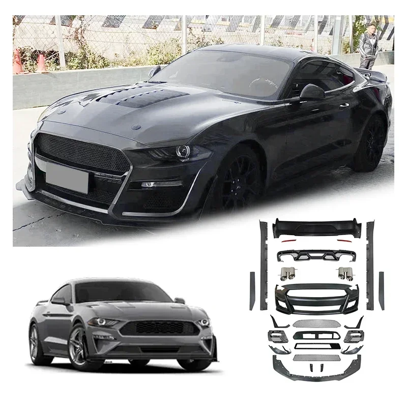 

Front Bumper Assembly Mustang Conversion Gt500 Front Bar Large Body Kit For Ford Mustang 2018-2023