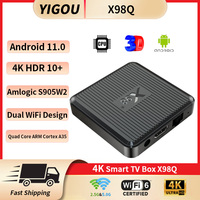 Android 11 TV Box X98Q S905W2 2GB 16GB / 1GB 8GB Amlogic AV1 3D 2.4G&5G Wifi 4K HDR Smart Media Player suitable for Set Top Box