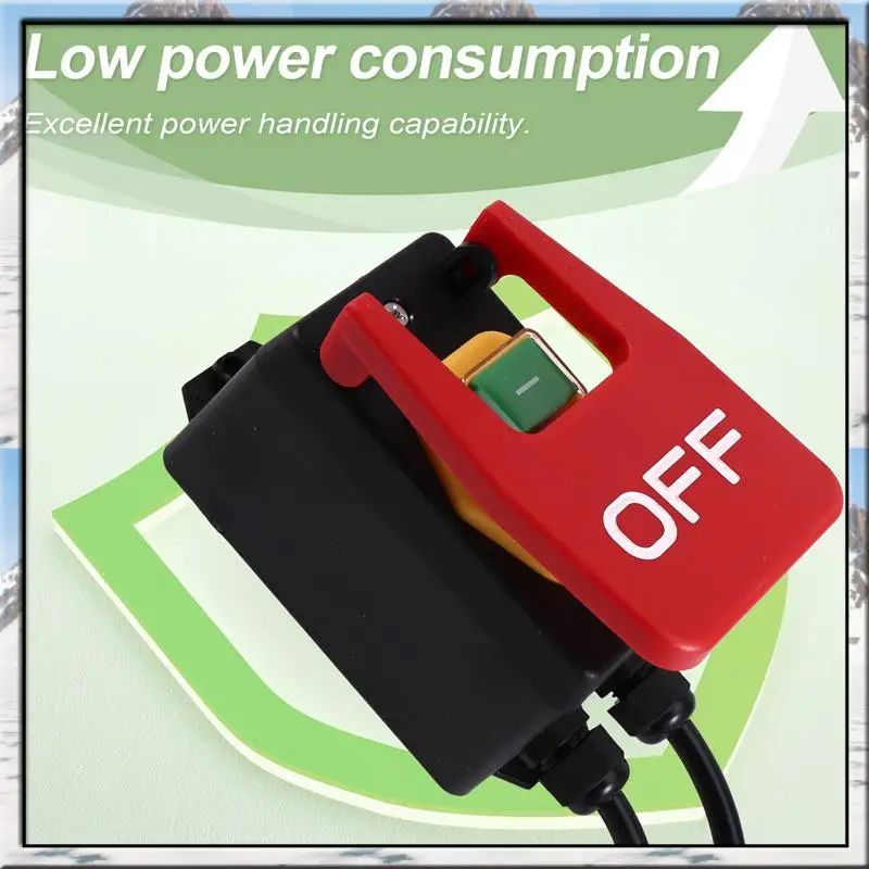 

AA46 250V Single-Phase On/Off Switch Safety Switch, Zero Voltage Switch With Socket Emergency Off Switch EU Plug