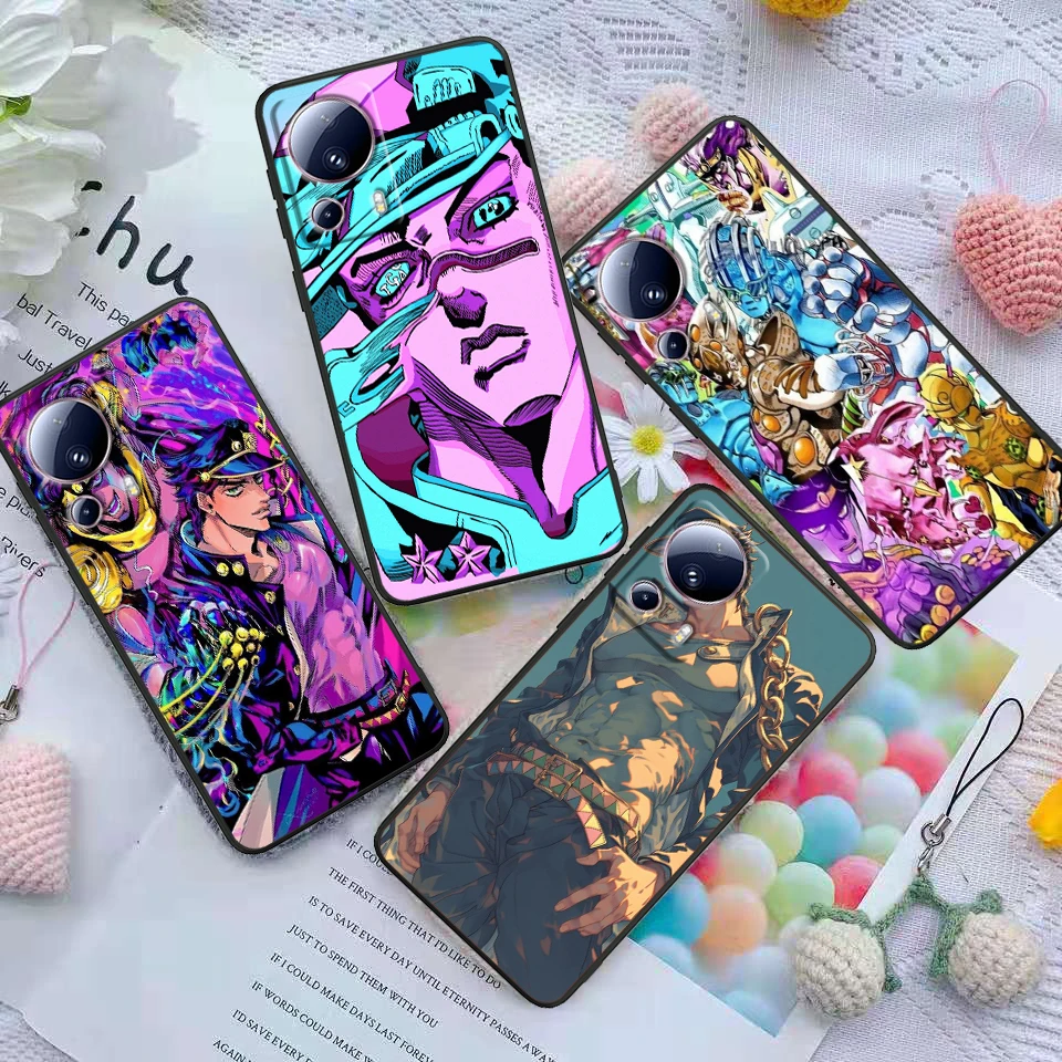 

Anime JoJo Bizarre Adventure Cool Cover For Xiaomi Mi 14 13 12X 12 11 11T 11i 10T 10 Pro Lite Ultra 5G Black Phone Case