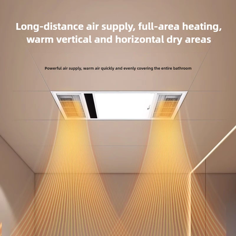 Dual-Blow-Heizung, Licht, integrierter Decken-Abluftventilator, mehrstufige Badezimmerheizung, One-Touch-Luftaustausch, warme Heizung