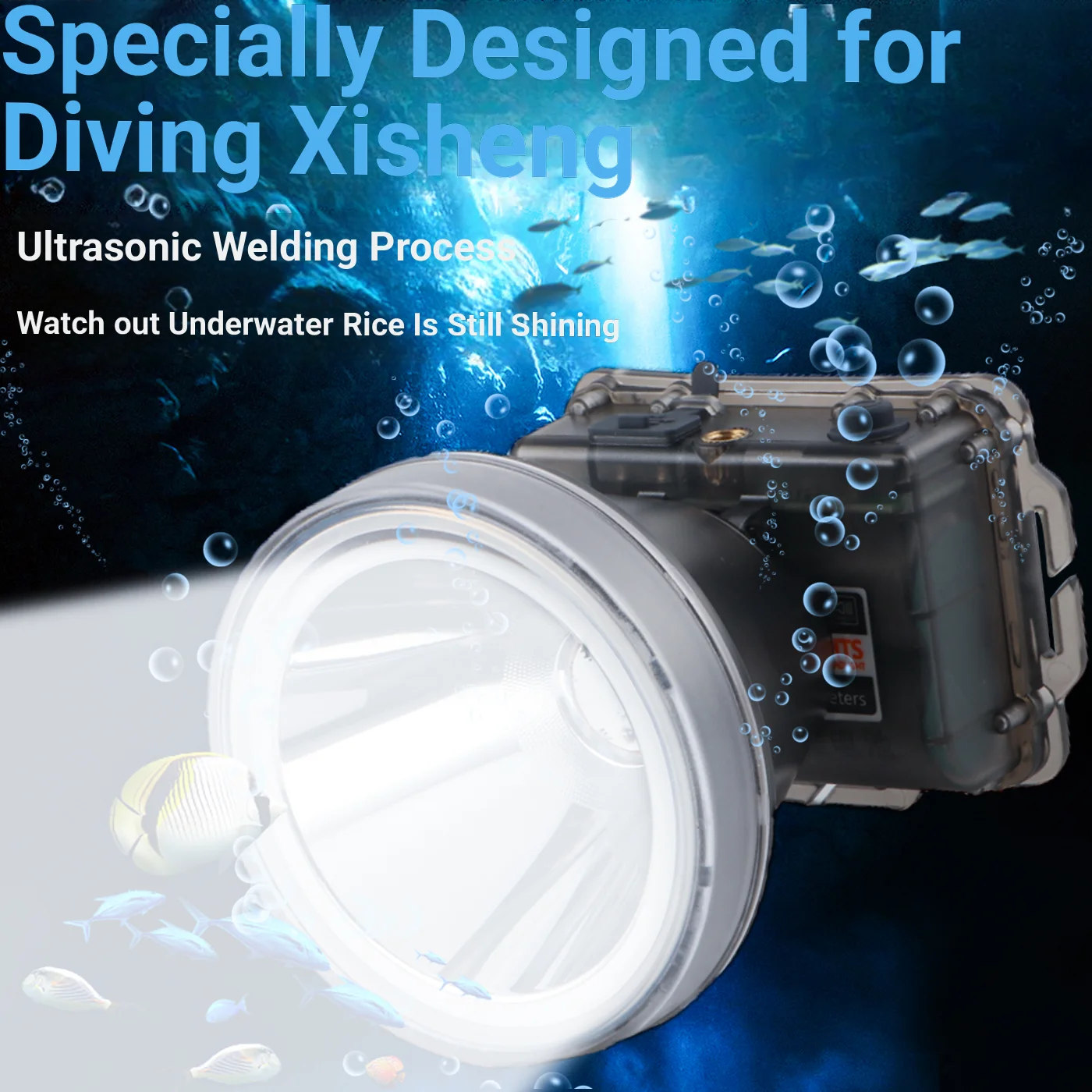 Linterna Frontal de Buceo de 10000 mAh, Luz Potente de 1500 LM, Linterna Frontal Profesional de Buceo de 30 M, Linterna Frontal de Buceo IPX8, Linterna de Pesca