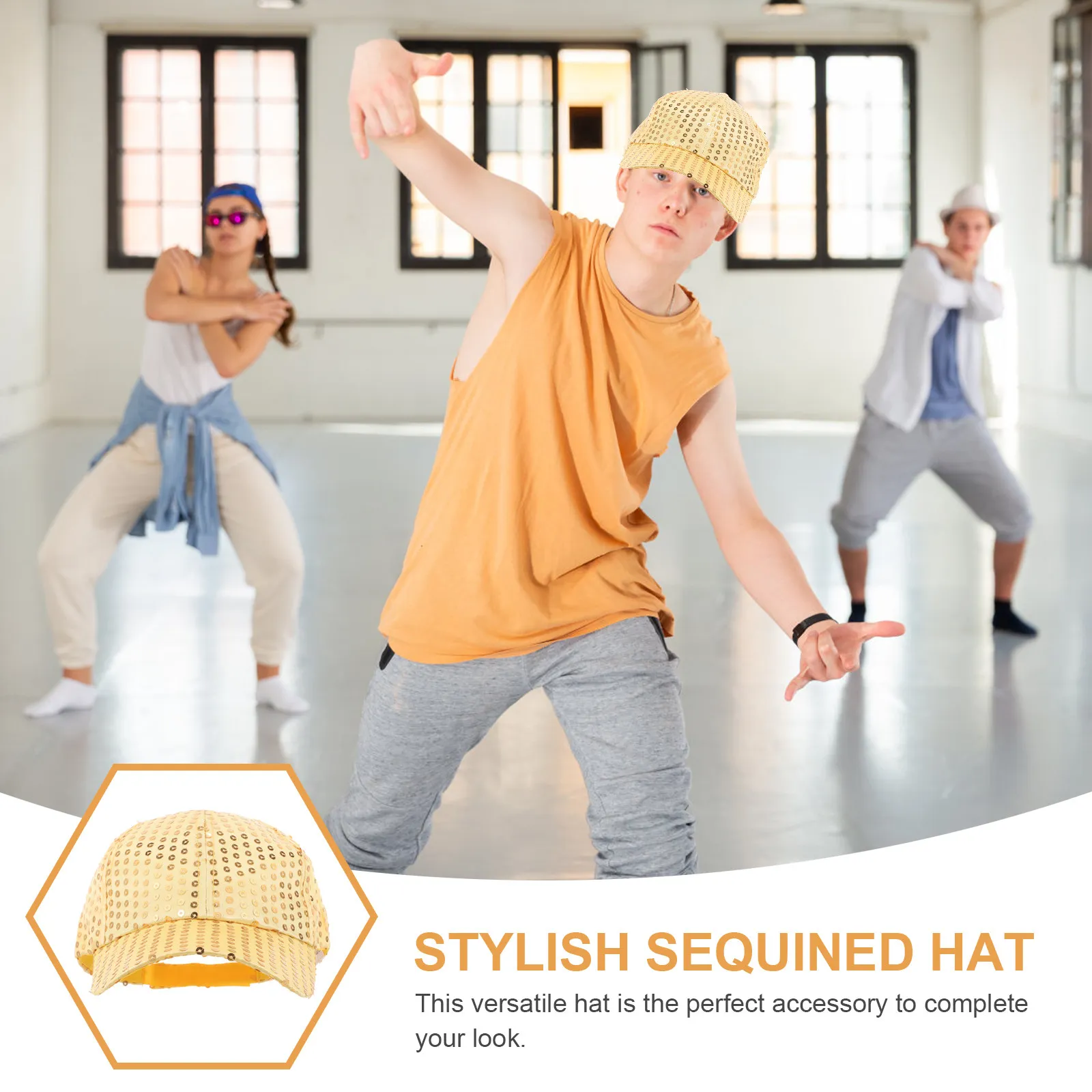 Fashion Sequin Baseball Hat Women Street Dance Stage Performance Shiny Glitter Party Cap Glitter Hats for Women