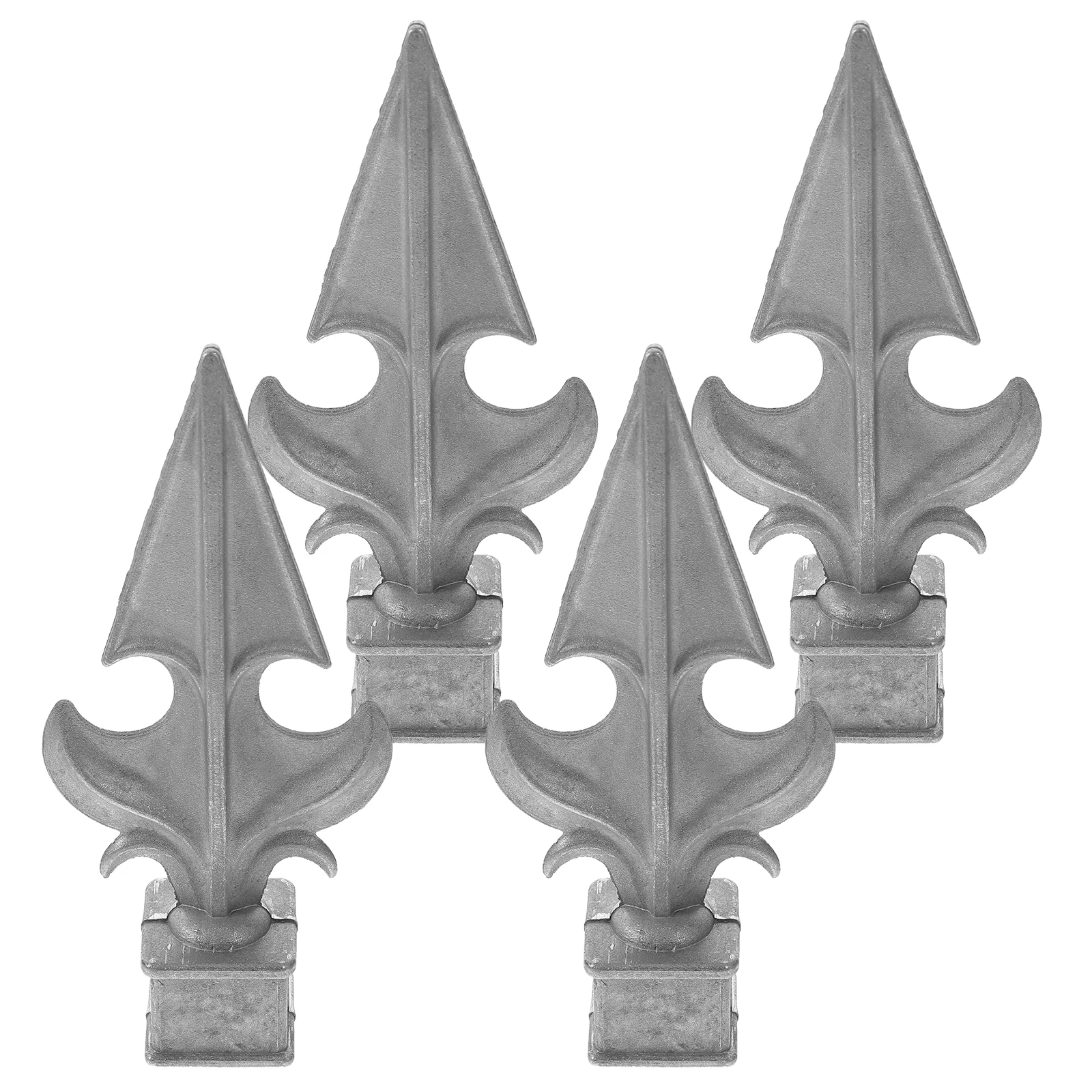 

4 Pcs Metal Cast Aluminum Fence Head Post Railing Caps Repair Gate Top Spike