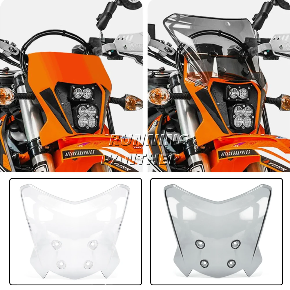 

For All 690 SMCR ENDURO / EXC XC XCW 125-500 / Husavarna 701 SM/ENDURO 125-501 Motorcycle Windshield Windscreen Wind Deflector