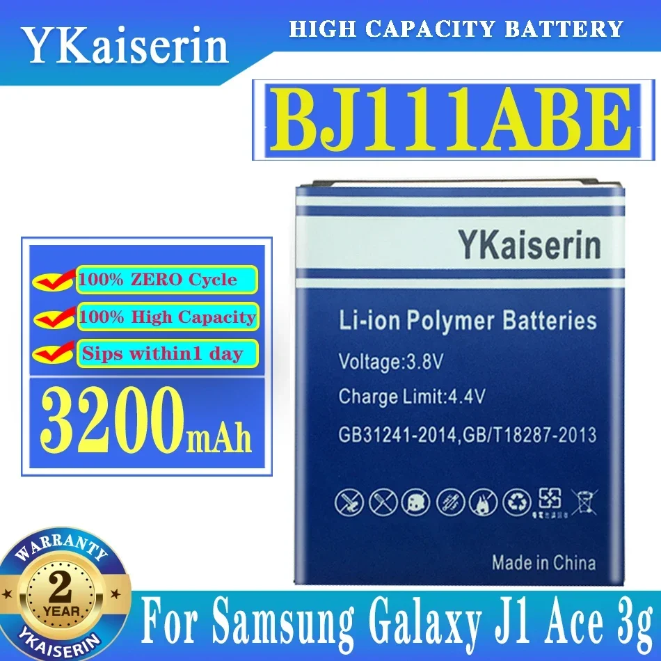 YKaiserin EB-BJ111ABE 3200mAh Battery For Samsung Galaxy J1 J Ace J110 SM-J110F J110H J110F J110FM 4G Version Batteria