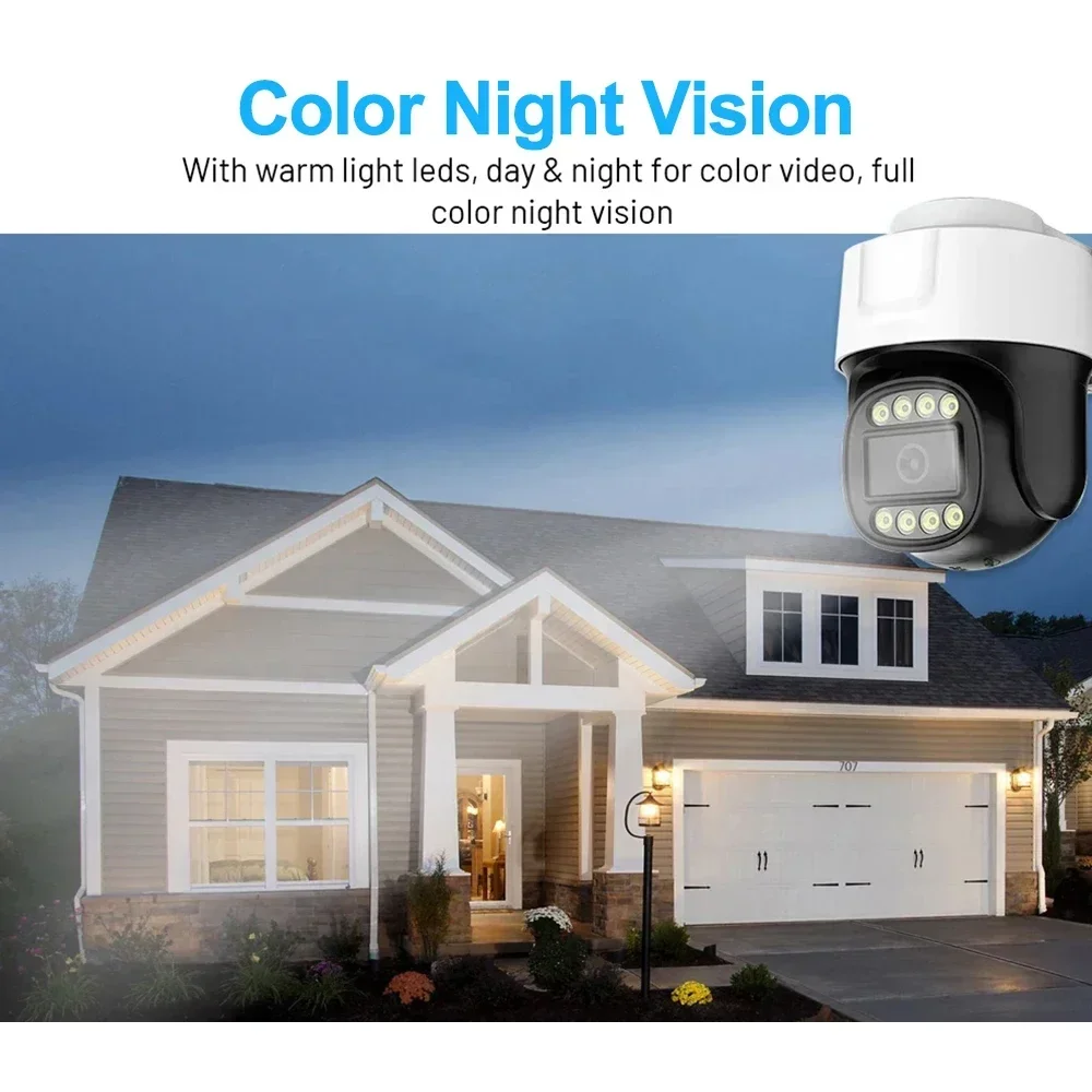 1080P AHD Camera PTZ Surveillance CCTV Cameras Waterproof Speed Dome Home Security Outdoor Full Color Night Vision Audio IP Cam image 3