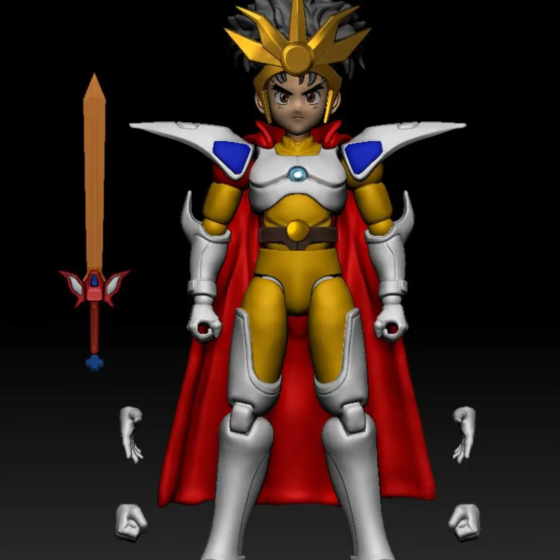 Light Messenger Long Ear Earth Dragon King Action Figure Statue Collectible Toy  Customizable ABS Material Static ...