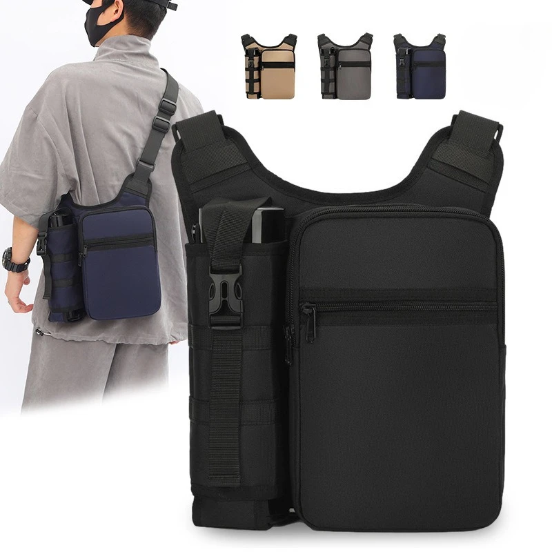 New Casual Men's Single-shoulder Bag, Outdoor Sports Travel Crossbody Bag, Large-capacity Multi-layer Waterproof Crossbody Bag