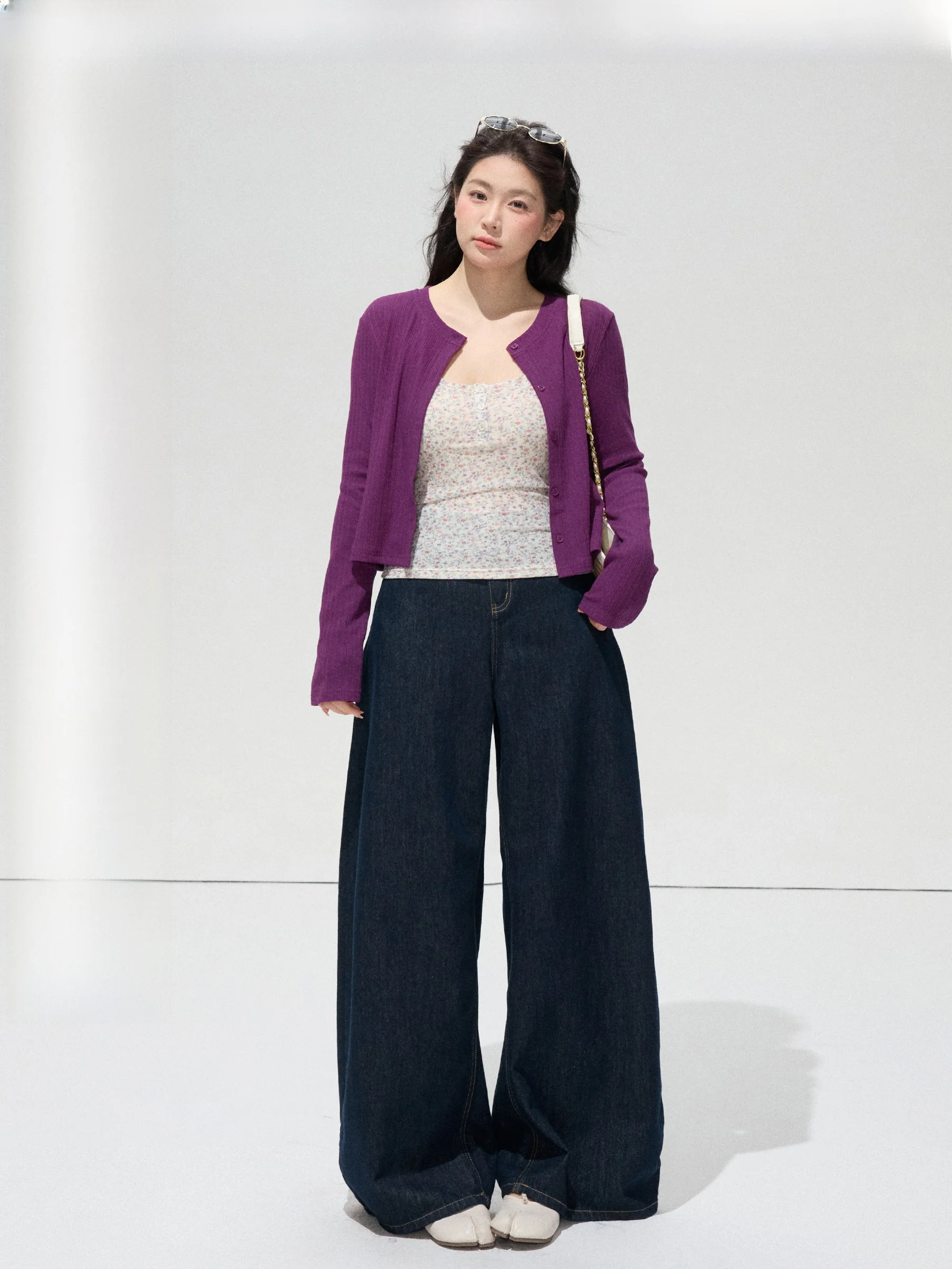 

Romantic Floral Print Open Cardigan Jeans Set plus Size Women's Spring Summer Fashion High Waist Long Pants round Neck Short ...