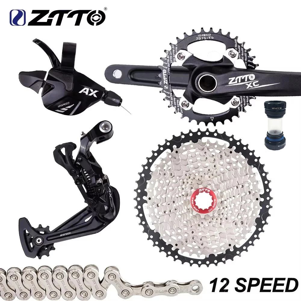 

ZTTO MTB Bike 12-скоростной групповой набор 1x12 переключатель передач Задний переключатель 12s 50T Кассета 12s 46T 11-52T HG Звездочка Цепной шатун с BB