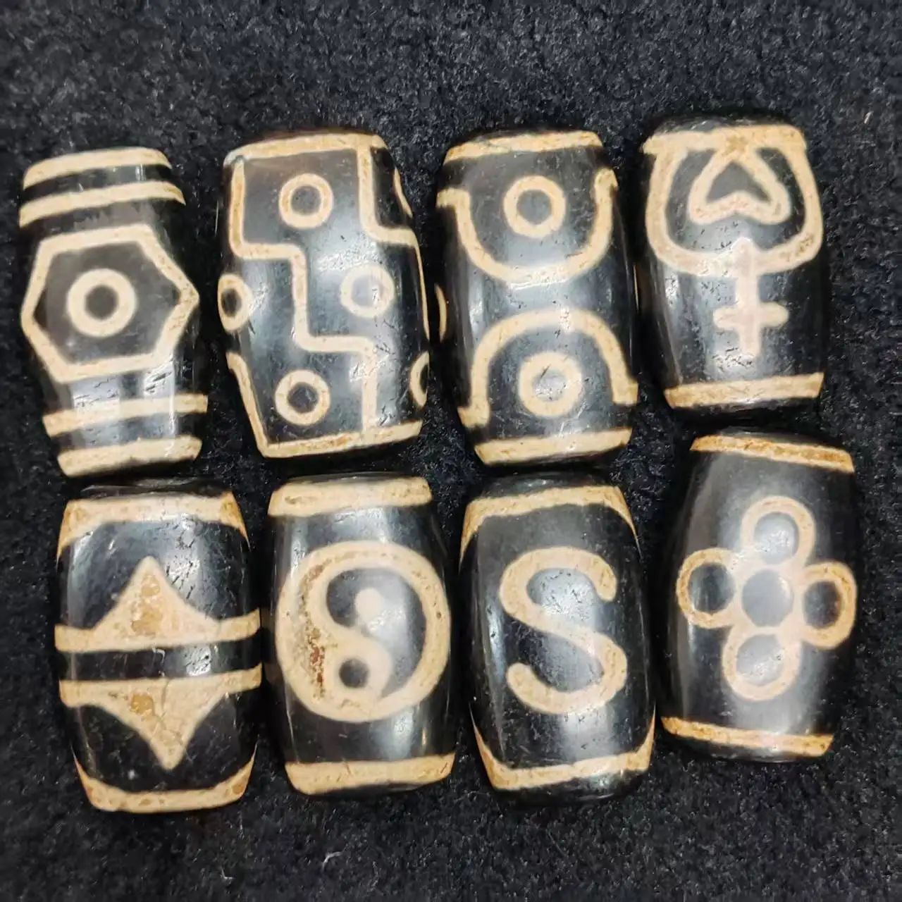 1 Pcs Tibetan Old Material Yahuang Large Hole Plate Bead Agate Tianzhu Necklace Pendant DIY Accessory Dzi