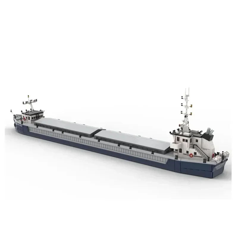 MOC- 115460   Bloc d'épissure à assemblage de barge sèche modulaire Jumbo, modèle MOC créatif et éducatif pour enfants, jouet de construction d'anniversaire