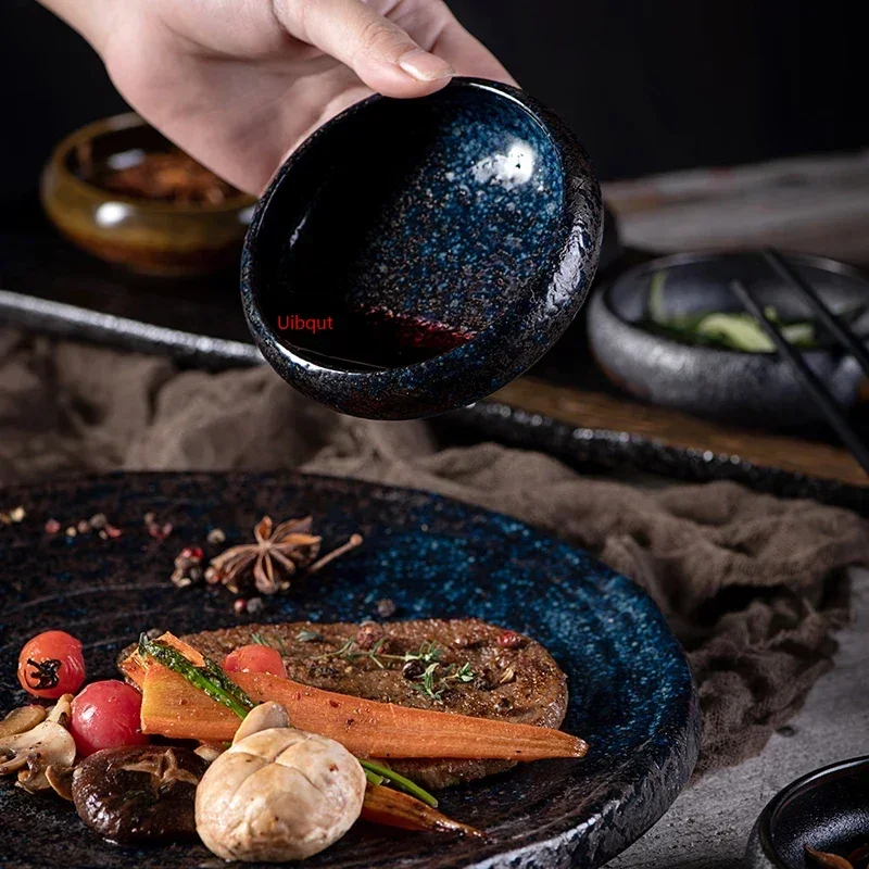 طبق توابل سيراميك ، للوجبات الخفيفة اليابانية ، الصويا ، السوشي ، صلصة المرق ، الخل ، والمربى ، أطباق المطبخ الصغيرة ، أدوات المائدة