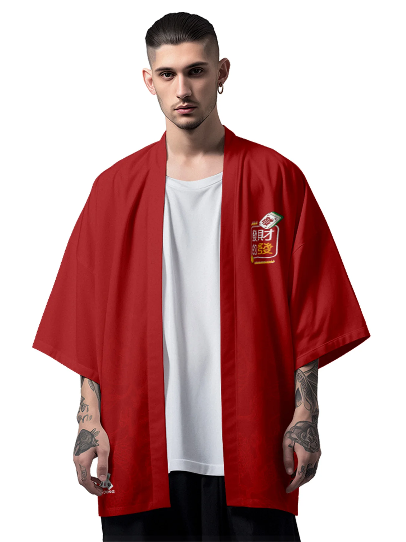 Summer Samurai Kimono Men Japanese Fashion Lucky Letter Haori Traditional Kimono Cosplay Yukata Hawaiian Shirt Robe Cardigan