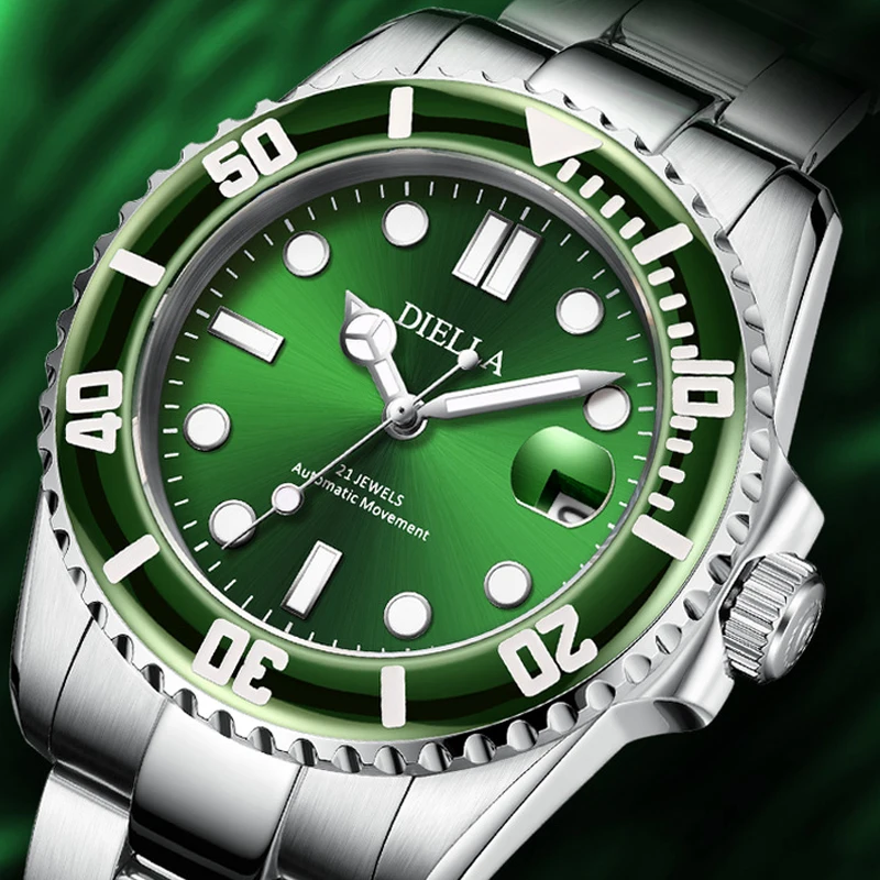 

Luxury Hetian Men's Automatic Mechanical Jade Wristwatch Green Water Ghost Calendar Luminous Men Sapphire Business Reloj Hombre