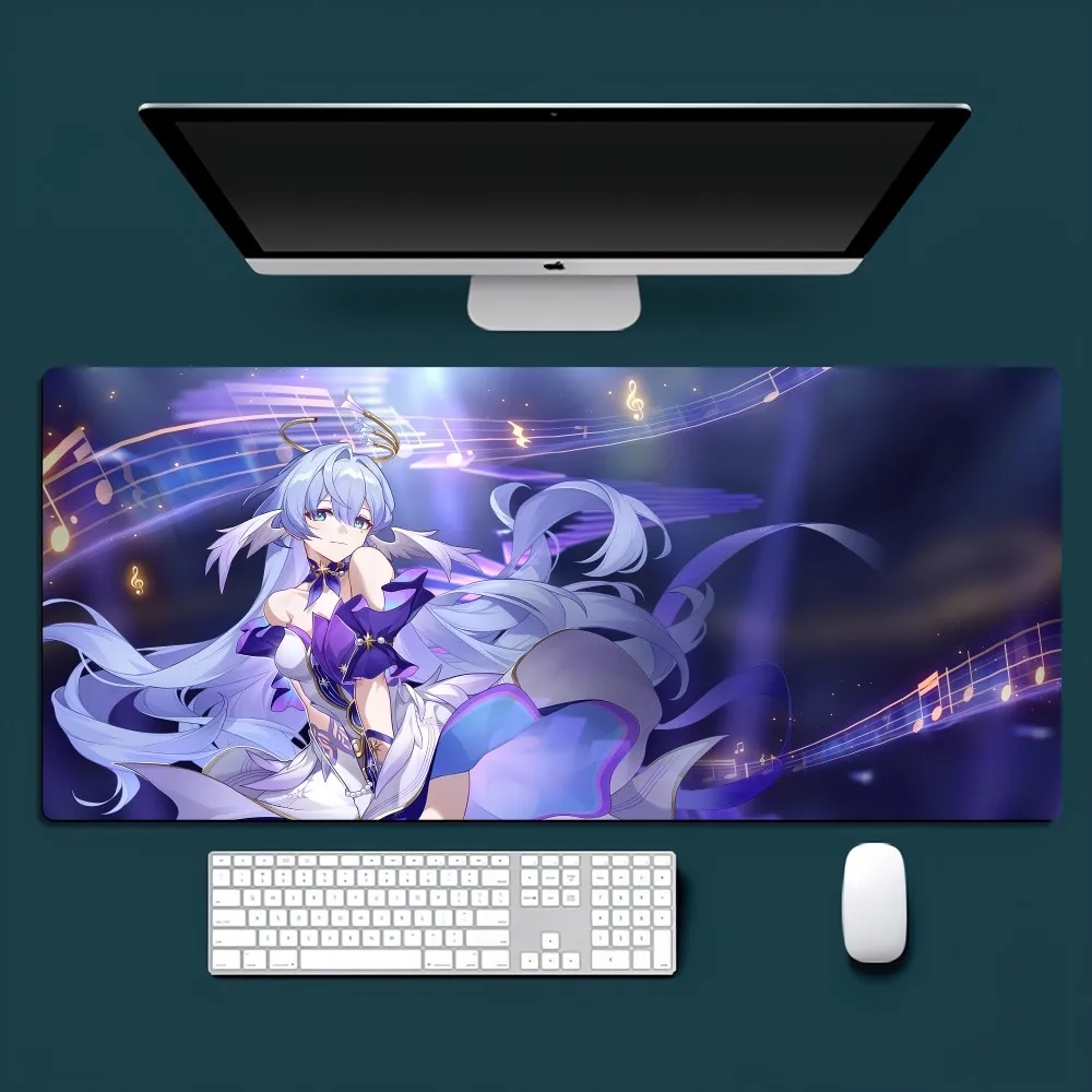 Honkai Star Rail Robin Cute Mousepad Office Small Large PC Computer Keyboard Mouse Game Rubber Anti-Slip Mice Mat Big