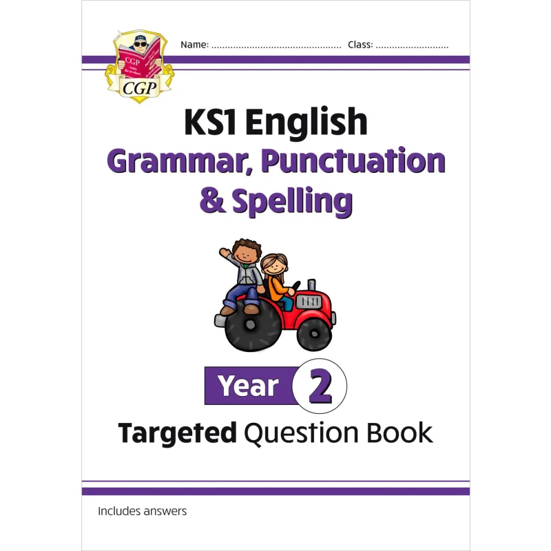 

KS1 English Year 2 Grammar Punctuation Spelling Targeted Question Book With Answers CGP Books 9781782941927