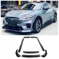 For Ford Mustang Mach-E 2021 2022 2023+High Quality ABS Black Bumper Front Lip Rear Diffuser Side Skirt Spoiler Body Kit