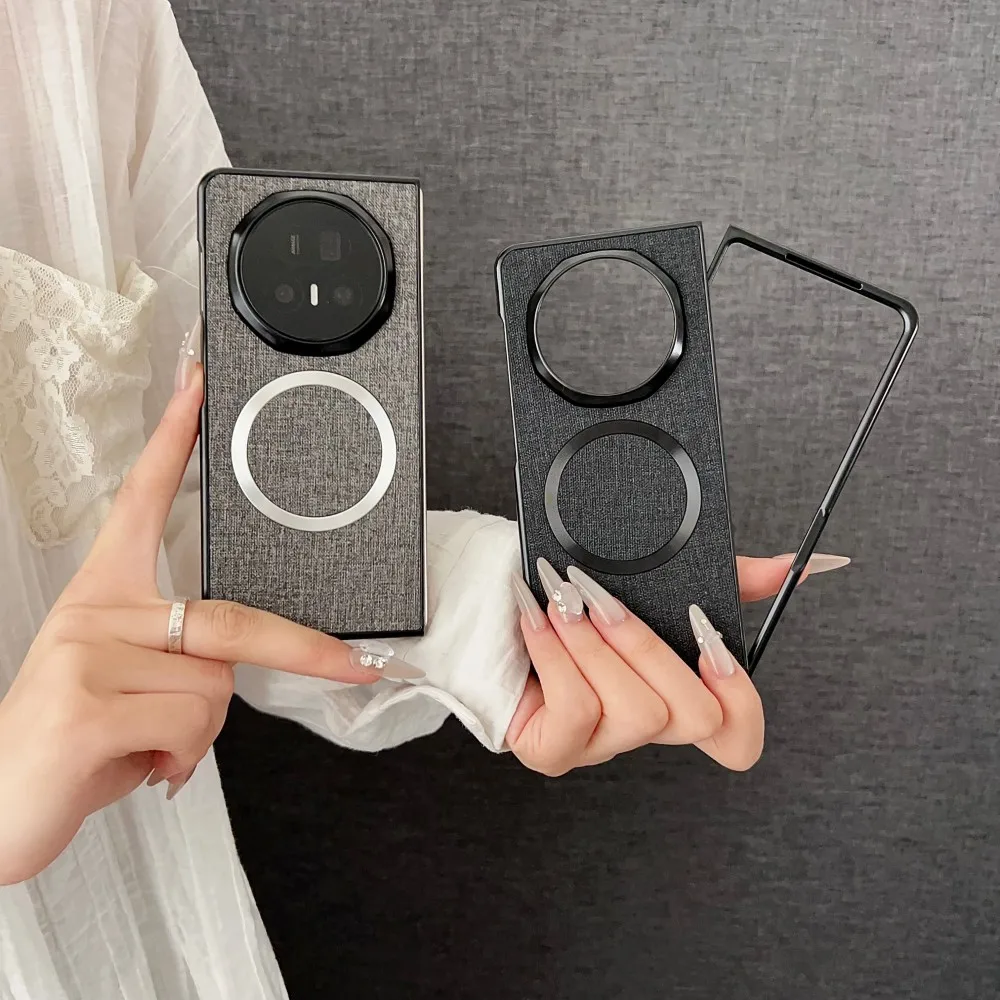 حافظة لهاتف هواوي هونور ماجيك V5 فاخرة من قماش البولي يوريثان شحن لاسلكي مغناطيسي غطاء خلفي لهاتف ماجيك V5 V3 V 5 Shell