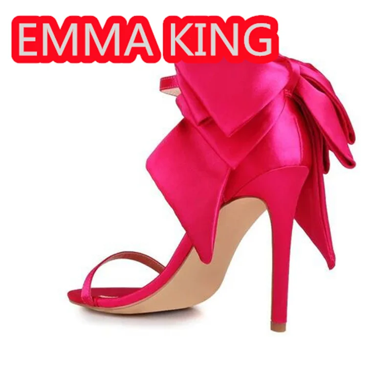 

Женские босоножки на высоком каблуке с большими узлами Bufferfly zapatos, новинка 2024, однотонные вечерние женские туфли на высоком каблуке с ремешком на щиколотке для танцев с цветами