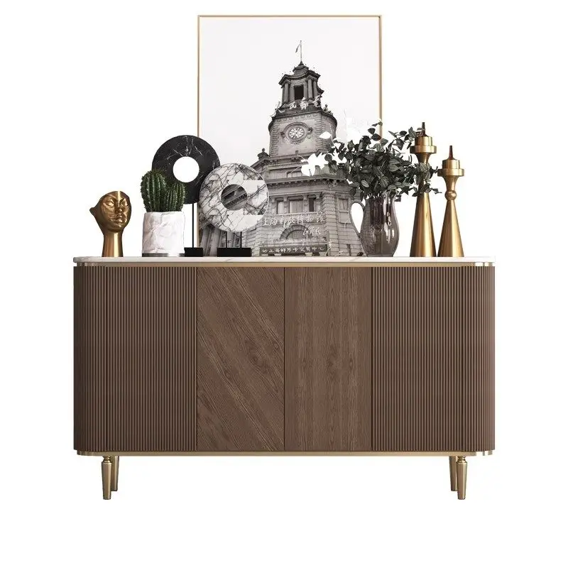 

Light luxury door cabinet Italian simple dining side cabinet Modern rock slab entrance foyer Home living room Premium